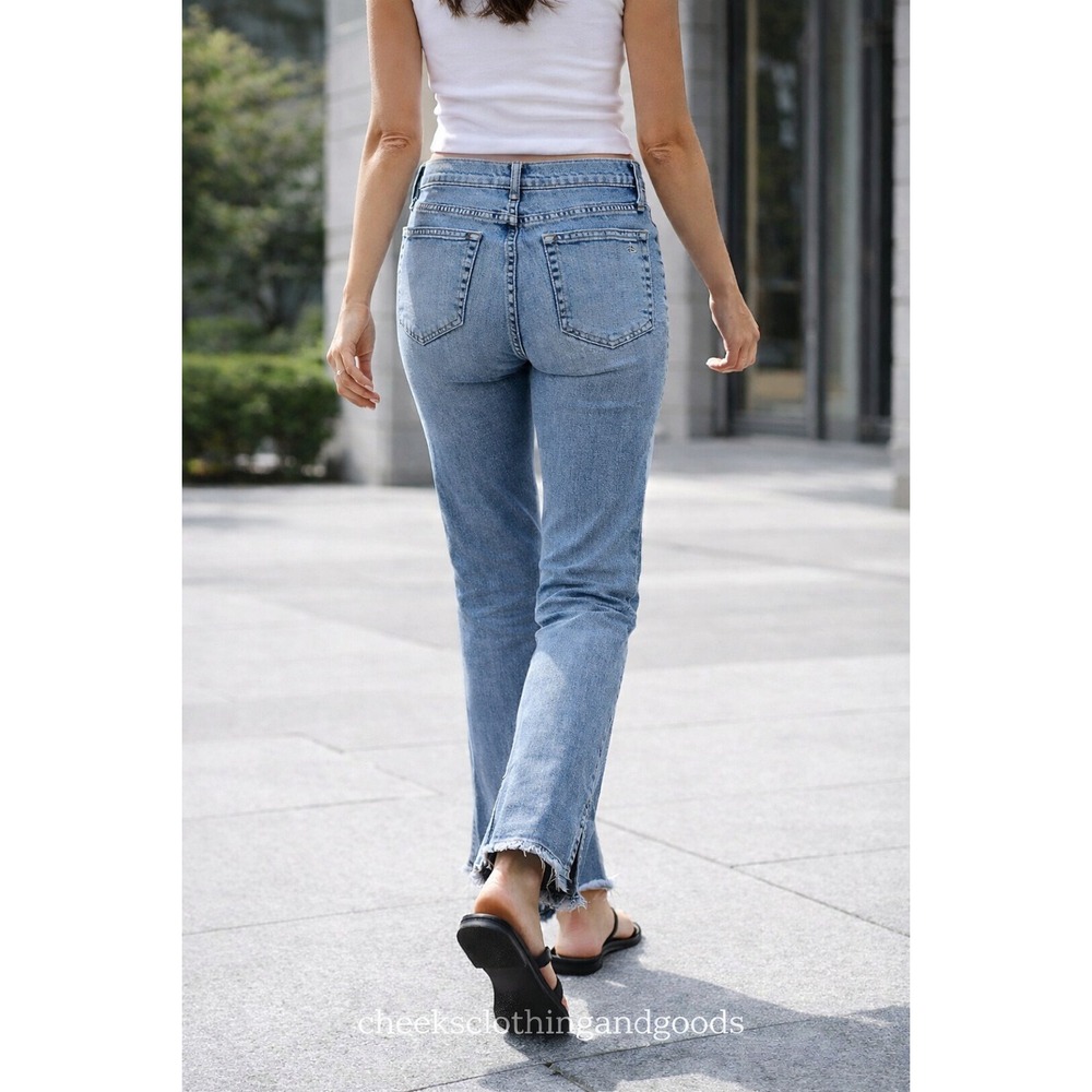 Rag & Bone Slim‎ Ankle Split Raw Hem Jeans Women's size 24